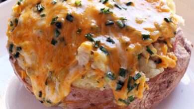 Loaded Chicken Baked Potatoes