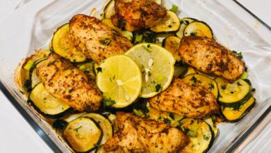 Baked Chicken and Zucchini