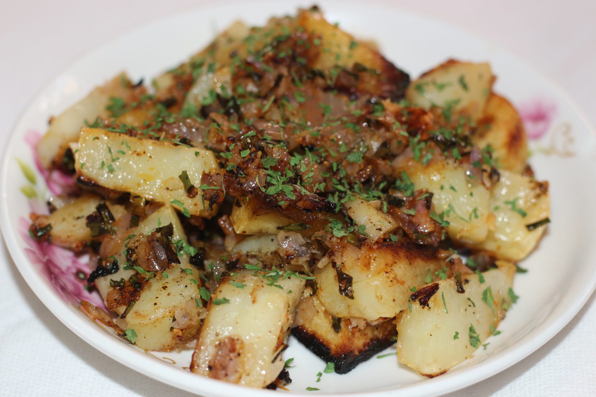 Oven Fried Potatoes & Onions