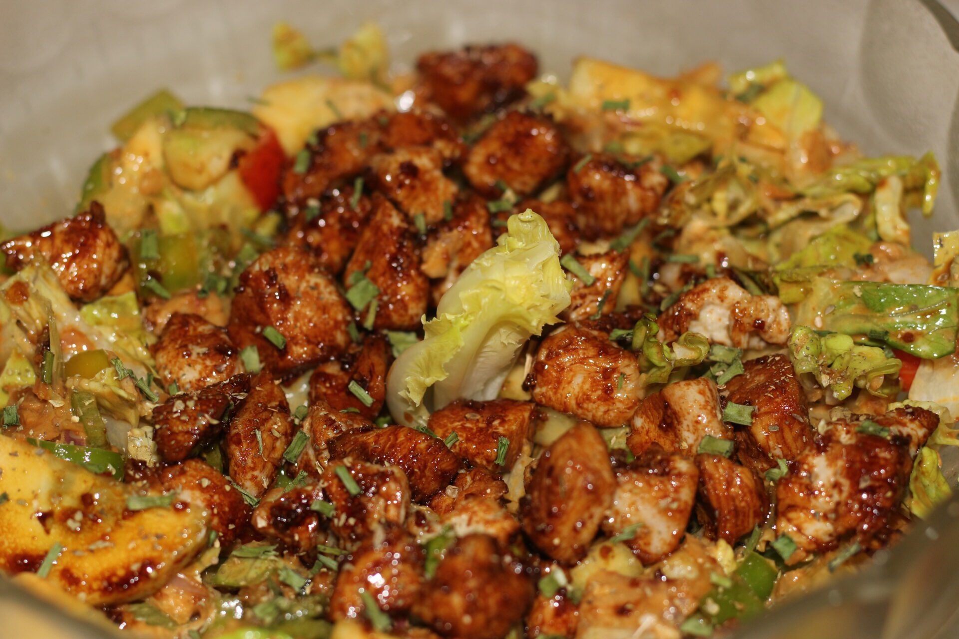 Honey hot chicken salad