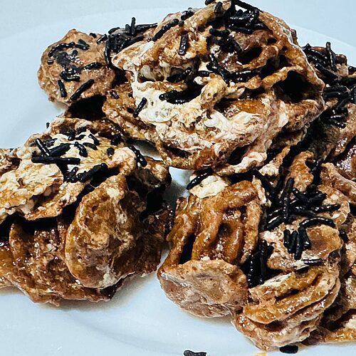 No-Bake Cornflakes Cookies with Peanut Butter and Marshmallow
