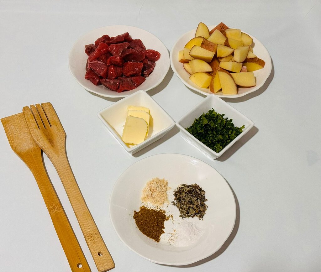 Steak bites with Potatoes